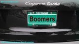 Porsche-Cayenne-Rear-plate-frame-laser-diffuser-yes-thats-a-Vermont-plate-#drivelongwaytoseeBoomer