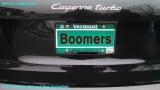 Porsche-Cayenne-Rear-plate-frame-laser-diffuser-yes-thats-a-Vermont-plate-drive-long-way-to-see-Boomer